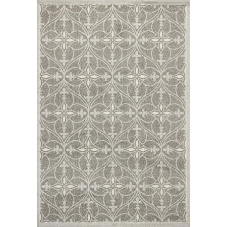 Palacedesigns 3 ft. 3 in. x 4 ft. 11 in. UV-Treated Polypropylene Grey Area Rug PA3665013